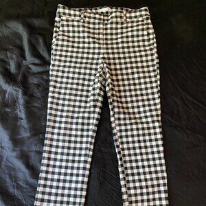 French Mason D'Amelie French Cropped Pants - Black White Checked